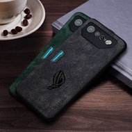 Leather Case For Asus ROG Phone 7 6 funda tree bark case for asus rog phone 7 6 case coque