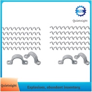 [quietnight.ph] PVC  with Double Hole Plastic Conduit with  Clamp Conduit Clamp U PVC Clip 2 Hole (5