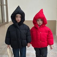 Children Down Padded Jacket Thickened Bread Jacket Winter Elf Hat Girls Padded Jacket 2026 New Style