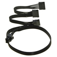 SATA 6Pin PCIE Male 1 To 3 X 15pin SATA Female 40cm+2x15cm for Supply Cable for KM3 Series