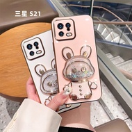 Cute Glitter Rabbit Phone Case Suitable for Samsung S21 S21+S21FE S20 S20+S20FE S21 S20 Ultra