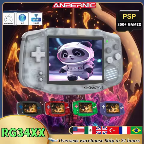 ANBERNIC RG 34XX RG34XX Retro Handheld Game Player Video Game Consoles 3.4-inch IPS Screen 3500mAh L