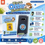 Cute Otter Screen Cleaning Sticker (Reusable) | Microfiber Phone Wipe & Laptop Mobile Screen Cleaner