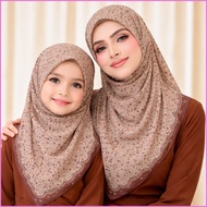 Tudung Bawal Cotton Kekaboo Funky Flora Bidang 40 Kids Bidang 45 Bidang 50