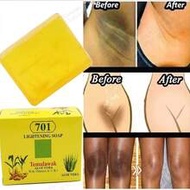 701 Temulawak Brightening Soap With Aloe Vera | Vitamin A, C & E Brightening Face & Body Bar For Dul