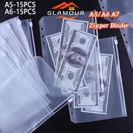 [SG] A6/A5 Zipper Binder Savings Budget Pocket Loose Zip Binder Bag