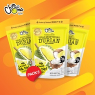 ทุเรียนอบกรอบ พร้อมกะทิดิป 100กรัม (3ซอง/แพ็ค) / Freeze-Dried Durian with Coconut Milk Dip 100g (3Bags/Pack) (ยี่ห้อ ชิมมะ, Chimma Brand)