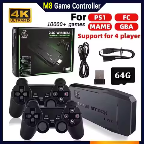 M8 Retro Video Game Console 20000 Classical Games Controller Sticks 2.4G Wireless Console Game Stick
