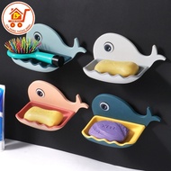 Clean Bathroom Plastic Soap Tray Rack - Whale Shaped Soap Shelf 16x8x8.8 Cm