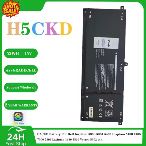 H5CKD JK6Y6 Battery for Dell Inspiron 5406 7405 7306 7506 2-in-1 5401 5402 5409 5502 5508 Vostro 530