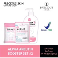 Precious Skin Thailand Alpha Arbutin Whitening Body Set Booster Lotion Soap Powder Capsule Whitening