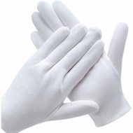 3 Pairs White Cotton Gloves, Suitable for Dry Hands Eczema SPA Moisturizing-As a Glove Lining, Used 