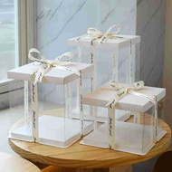 Fully transparent cake box packaging box4Inch6Inch8Inch101-inch Single Layer Double Layer Birthday C