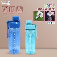 FR-C910 Botol Minum Flip Plastik BPA FREE 600ML dengan Gantungan Portable / Sport Bottle Botol Air