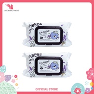 Combo - Set of 2 premium Korean Lalabebe K-mom embossed baby wet wipes (70c)