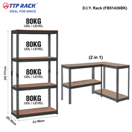 TTF Rack™️(East Malaysia) DIY 2in1 RACK Height 140-171cm Boltless Rack Metal Rack Storage Rack Rak B