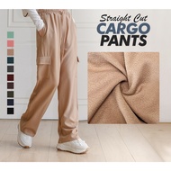 Straight Cut Cargo Pants Women Multi-Pocket