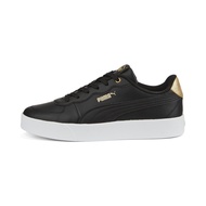 PUMA BASICS - สนีกเกอร์ผู้หญิง Skye Clean Distressed สีดำ  - 38666601