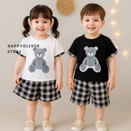 10.10 HappyOliver SET RETRO BEAR EBV Short Sleeve Baby Boy T-Shirt SET 6 months - 4 years