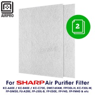 2 Unit AIRPRO for Sharp Air Purifier Replacement Pre-Filter KC-A40E / KC-840E / KC-C70E, DWE16FAW, FPF30L-H, KC-F30L-W, FP-GM30, FU-A28E, FP-J30L-B, FP-E50E, FP-F40, FP-FM40, FPG50L, FPGM50L, FPJ40L, FU-4031NAS, FU-888SV