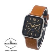 [Watchspree] Casio Men's Analog Brown Leather Strap Watch MTPM305L-1A MTP-M305L-1A