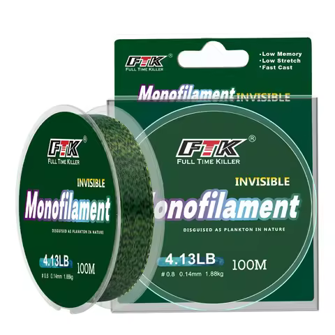 Super Strong Spotted Line 100m Invisible Fishing Line Speckle Fluorocarbon Coating Fishing Line 0.20