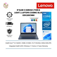 Lenovo IdeaPad Slim 3 15IRH10 83K100CNMJ 15.3" WUXGA Laptop Cosmic Blue ( i5-13420H, 16GB, 512GB, in