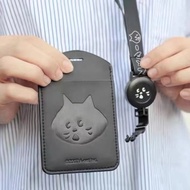 Japanese Surprised Cat Halter Card Holder Retractable Student Card Holder Bus Card ID Card Holder Ca