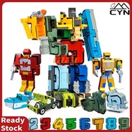 0-9 Digital Transforming Robot Car Airplane Toy Puzzle Robot Suitable for Children Smart Montessori 