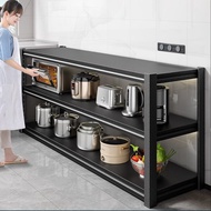 AT/💚Kitchen Shelf Floor Multi-Layer Household Appliances Microwave Oven Storage Cabinet Multi-Function Cabinet Article S