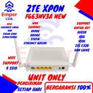 ZTE F663NV3A ZTE f663 XPON Support OMCI GPON 4 SSID Dengan Adaptor - Unit Only