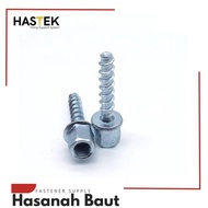 [10Pcs] Concrete Hanger Screw Anchor Hollow Core Anchor M10/