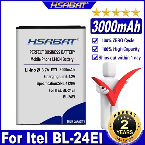 HSABAT BL-24EI 3000mAh Battery for Itel BL-24EI Mobile Phone Batteries