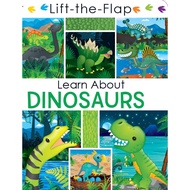 Lift-The-Flap Learn About Dinosaurs Children's book Open Close Dinosaur English Board 32494 [X]