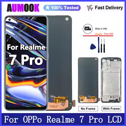 New Display For Oppo Realme 7 Pro LCD Display Touch Screen Digitizer Assembly for Realme 7 Pro RMX21