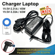 Charger Adapter LaptopOriginal hp EliteBook 820 G3 840 G3 850 G3 820 G4 840 G4 850 G4 19.5V-3.33A