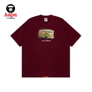 Aape Flagship Store Mens Spring Summer Ape Man Legion Print Casual Loose Trendy Short Sleeve T-shirt