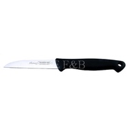 【DE F&B】Tramontina 23802 3" Black Handle Straight Blade Paring Knife | Turning Knife | Peeling Knife