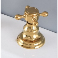 1 pcs Gold Brass Control Valve Stopcock Tap G1/2 Male x G1/2 Male Thread nav000