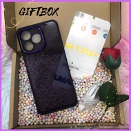 Gift Box Oppo A98 Reno 10, 10 Pro Casing Luxury Clear Shockproof Earphone Stereo Hydrogel Screen Pro