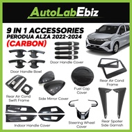 🔥CARBON FIBER🔥  Perodua Alza 2022-2024 NEW Alza Car Interior Exterior Accessories Alza Baru