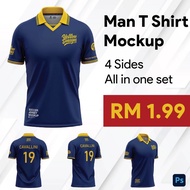 Shirt Mockup Jersey Mockup Mockup Baju V Neck Retro for Photoshop