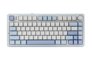 Bàn phím AULA F75  (Xanh nhạt + Trắng + Xanh đậm/ Grey Wood V3 Switch) F75BWG