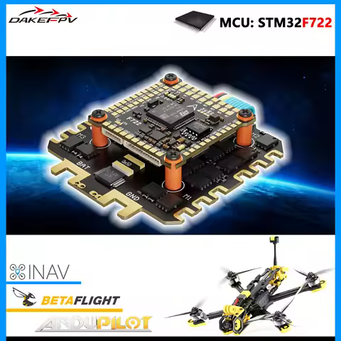 DAKEFPV F722 Flight Control FC 3-12S 100A 120A 4in1 ESC F722 Flight STACK 30x30mm For Remote Control