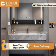 🇸🇬Sintered Stone Bathroom Cabinet Vanity Cabinet Set Bathroom Mirror Cabinet 60cm Bathroom Cabinet