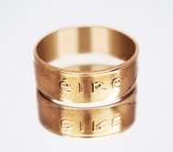 愛爾蘭硬幣戒指 2 便士 1971-2000 男士硬幣戒指 女士硬幣戒指