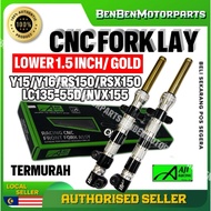 cnc fork lay 1.5inch aji racing NVX y15 y16 Lc135 fork lower 1.5 inci LC5s LC135ES NVX155 RS150 RSX1