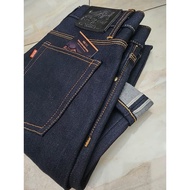 Heart Jeans 20oz (Genuine Horse Model) Art Hidden Red Edge Pattern Slim Straight Large Size