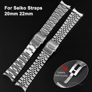 Solid buckle Stainless Steel Watch Band 20mm 22mm for Seiko SKX007 SKX009 metal Bracelet for Jubilee Watchband for Oyster Straps Luxury men business wristband Watches Accessories