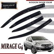 Mitsubishi Mirage  G4 2013 -2024 Rain Visor Window Guard Rain Gutter /black door visor / Visor Rain 